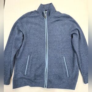 Tasso Elba Men's Zip-Up Sweater in Blue